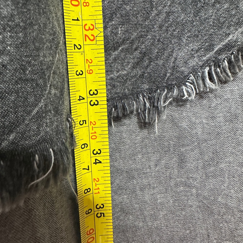 KROIX Distressed Denim Shirt Women 1X Grey Excellent High Low Acid Wash Longline - Picture 11 of 12